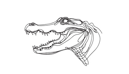 Wall Mural - head of a Alligator