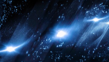 Wall Mural - ethereal cosmic nebula with radiant stars in deep blue hues, showcasing a glowing celestial formation for sci-fi or space designs