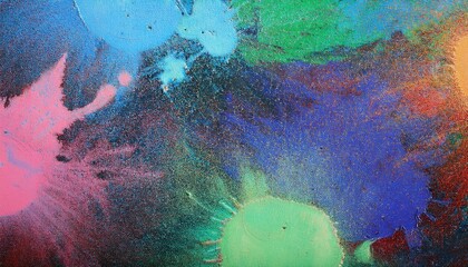 Aufkleber - vivid abstract texture blending vibrant greens, blues, and reds with detailed dot patterns, perfect for modern decor or creative design projects

