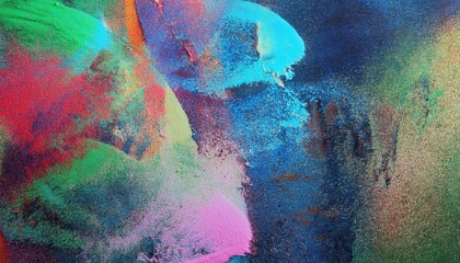 Aufkleber - vivid abstract texture blending vibrant greens, blues, and reds with detailed dot patterns, perfect for modern decor or creative design projects

