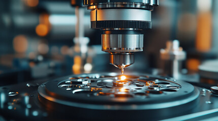 Poster - Close up of intricate medical device components in action