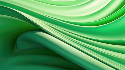 Aufkleber - Abstract Green Swirls: An undulating abstract design of swirling green hues creating a sense of movement and dynamism.  A mesmerizing play of light and shadow on a vibrant canvas.