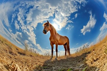 Wall Mural - Horse in open field