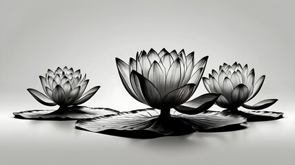 Sticker - water lotus isolated on white background