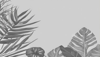  Collection of tropical leaves,foliage plant in blue color with space background