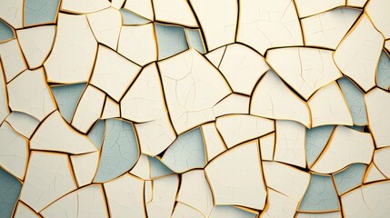 Poster - Abstract texture of cracked surface with unique patterns and light tones creating an artistic background effect