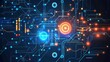 © Mitchell - Abstract Tech Background with Circuit Board Design and Glowing Nodes