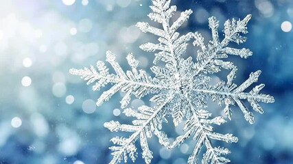 Leinwandbilder - winter's delicate jewel: a breathtaking close-up of a single, intricately detailed snowflake against