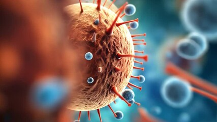 Poster - Microscopic World: A close-up, abstract view of a microscopic organism, revealing intricate details of its structure and emphasizing the complexity of the unseen world.