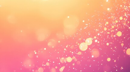 Poster - Colorful abstract background with bokeh lights in pink and orange tones and copy space for text placement