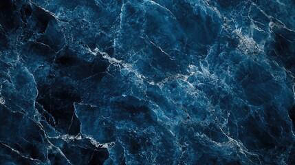 Wall Mural - Blue Marble Texture Background with Natural Patterns and Copy Space for Text Placement