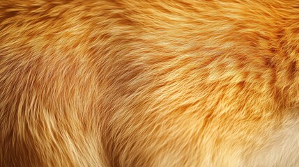 Poster - Close-up of smooth orange fur with soft texture and subtle highlights Copy Space