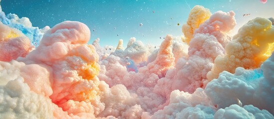 Poster - Colorful Cloudscape with Soft Textures and Copy Space for Text Placement