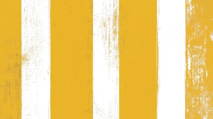 Wall Mural - Yellow and white striped textured background with visible brush strokes and copy space for text placement