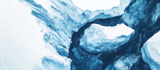 Fototapete - Abstract blue and white textured background with fluid shapes and organic forms including copy space for text placement