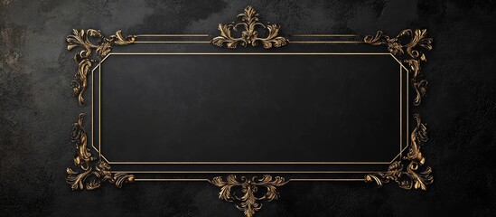 Aufkleber - Vintage ornate frame on dark textured background with room for text Copy Space