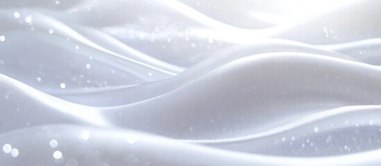 Aufkleber - Soft white waves with sparkling highlights and a smooth texture providing ample copy space for text.