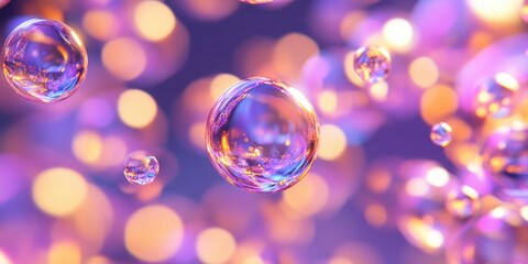 Canvas Print - Bubbles Floating in Air,