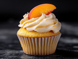 Wall Mural - Peach topped cupcake