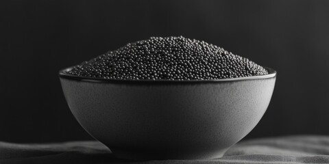 Black and White Bowl Food