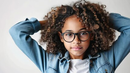 Wall Mural - The Girl with Curly Hair