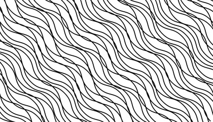 Poster - black and white dynamic and wavy lines pattern. dynamic effect of lines for sporty background and je