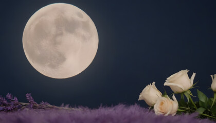 Wall Mural - Moonlit Garden Dreams