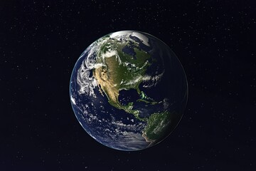 Wall Mural - earth from space with stars