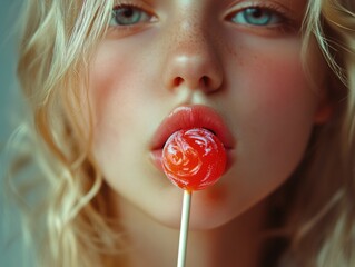 Sticker - Girl with Lollipop