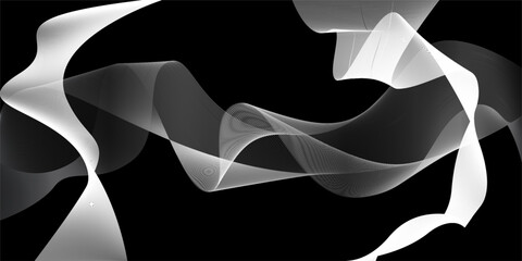 Wall Mural - Abstract flowing lines background, Moving lines design element and dynamic shapes, Modern template for design. Vector illustration