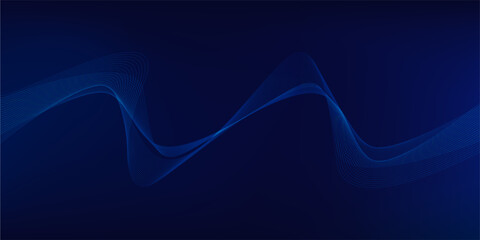 Wall Mural - Abstract flowing wave lines background, Moving lines design element and dynamic shapes, Modern template for design. Vector illustration