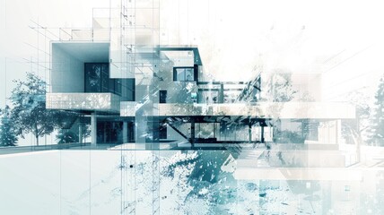 Poster - Explore this modern architectural brochure design, featuring a striking visual layout and innovative building concepts that highlight contemporary styles and unique structures.