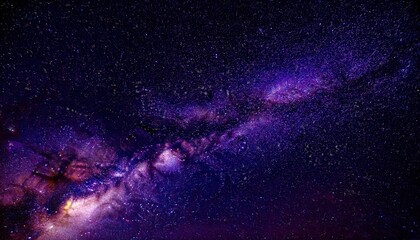 Wall Mural - breathtaking view of the milky way galaxy with vibrant purple hues and star clusters, perfect for celestial or cosmic themed projects