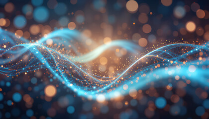 Abstract technology communication, Technology Network Background,t echnology particles mesh background