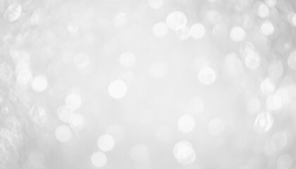 Fototapete - soft glowing white bokeh background for elegant designs, ideal for invitations, holiday cards, or clean minimalist projects