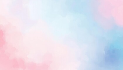 Poster - soft pastel watercolor background with gentle pink and blue gradient, perfect for dreamy designs, invitations, or digital art