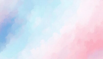 Poster - soft pastel watercolor background with gentle pink and blue gradient, perfect for dreamy designs, invitations, or digital art