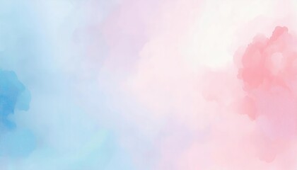 Poster - soft pastel watercolor background with gentle pink and blue gradient, perfect for dreamy designs, invitations, or digital art