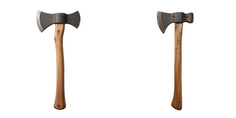 Leinwandbilder - A Weathered Old Axe Is Placed Alone On A Clean White Surface In A Minimalist Design Concept Image. 00001