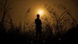 © Thirakun - Ghostly silhouette blending with nature under dim moonlight