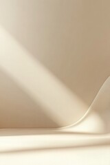 Poster - A smooth beige gradient background offers a soft linen fabric texture with gentle shadows, providing an ample blank space suited for stylish text overlay or minimalist design elements