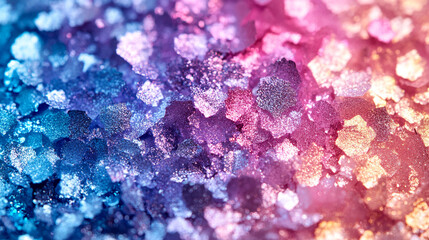 Poster - Colorful crystals sparkle in a vibrant display of hues and textures
