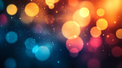 Poster - Colorful bokeh lights create a vibrant atmosphere during a festive celebration