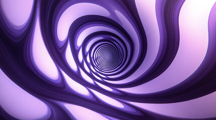 Poster - Swirling purple tunnel with intricate patterns and depth perception effects