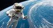 © Kaesler Media - Raumfahrer im Weltraumspaziergang im Orbit der Erde
