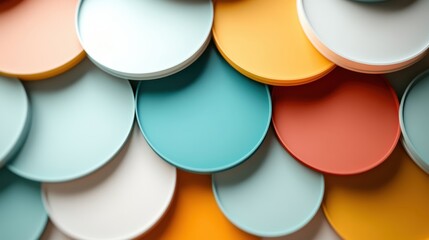 Aufkleber - An abstract image featuring colorful circular patterns, creating a visually striking arrangement that invites viewers to explore vibrant designs and artistic concepts.