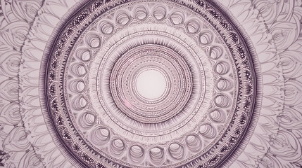 Wall Mural - Abstract mandala pattern with intricate details and a circular design. Intricate Mandala Pattern. Illustration