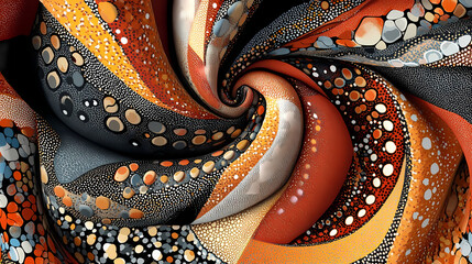 Wall Mural - Ai-generated item, rare, odd, high, a graphic of a geometric abstract pattern with intricate shapes and vibrant colors, close up, isol. Intricate Mandala Pattern. Illustration