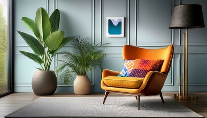 Wall Mural - modern living room