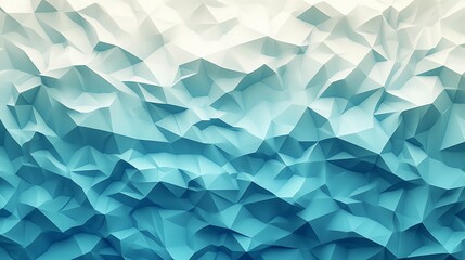 Poster - Abstract blue and white low-poly background.